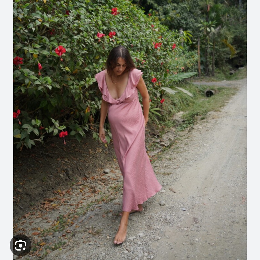 NWT Hatch Blush Maxi Dress with Ruffle Detail